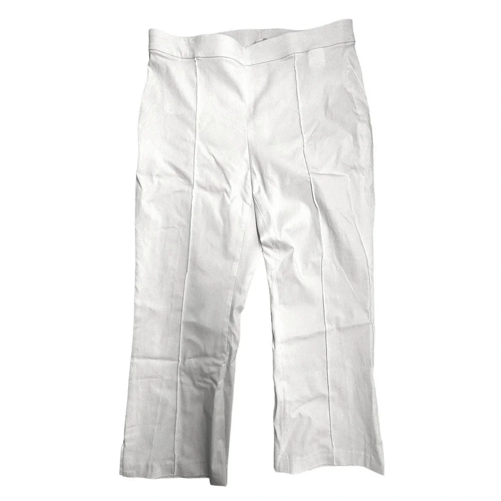 Michael Kors Seamed Pull‎ On Capri pants white Women Size 10